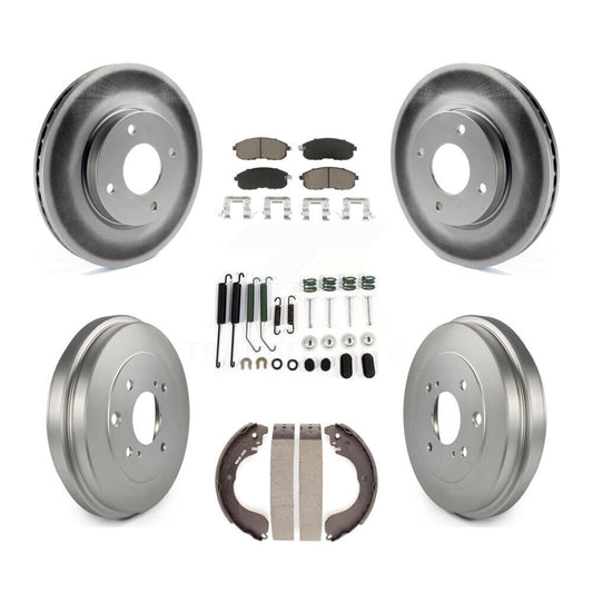 [Avant + Arrière] Kit de disque (revêtu) et plaquette (céramique) de frein pour Nissan Sentra Versa Cube KGC-101901