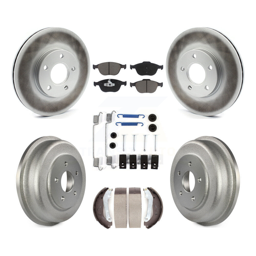 [Avant + Arrière] Kit de disque (revêtu) et plaquette (céramique) de frein pour 2010-2013 Ford Connect KGC-101902
