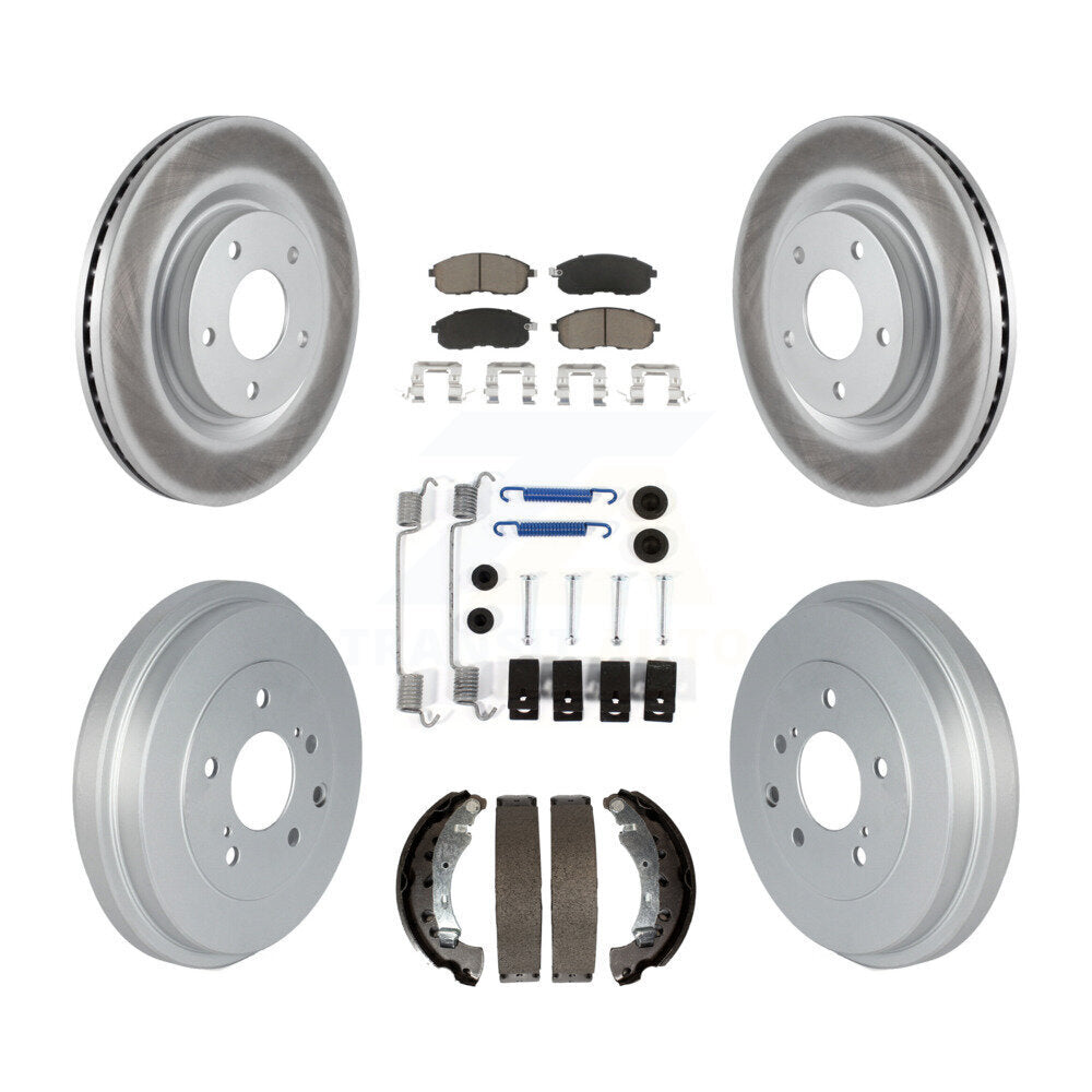 [Avant + Arrière] Kit de disque (revêtu) et plaquette (céramique) de frein pour 2017-2019 Nissan Sentra Turbocharged KGC-101904