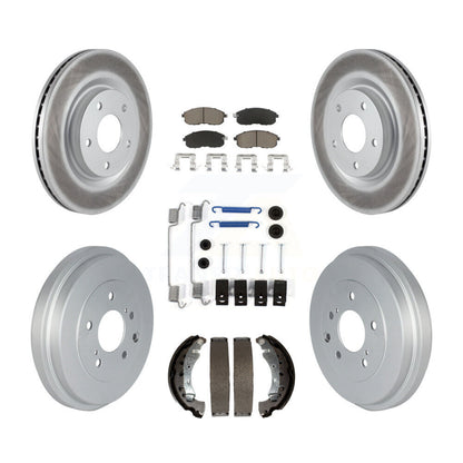[Avant + Arrière] Kit de disque (revêtu) et plaquette (céramique) de frein pour 2017-2019 Nissan Sentra Turbocharged KGC-101904