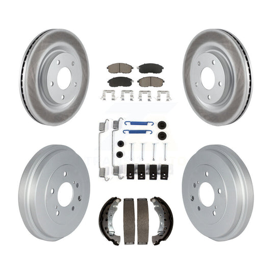 [Avant + Arrière] Kit de disque (revêtu) et plaquette (céramique) de frein pour 2017-2019 Nissan Sentra Turbocharged KGC-101904