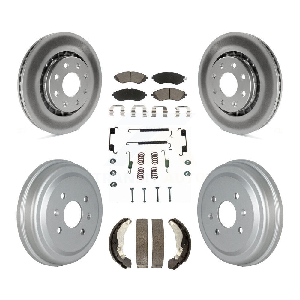 [Avant + Arrière] Kit de disque (revêtu) et plaquette (céramique) de frein pour Chevrolet Aveo Spark Aveo5 Pontiac G3 Suzuki Wave Wave5 Swift+ KGC-101905