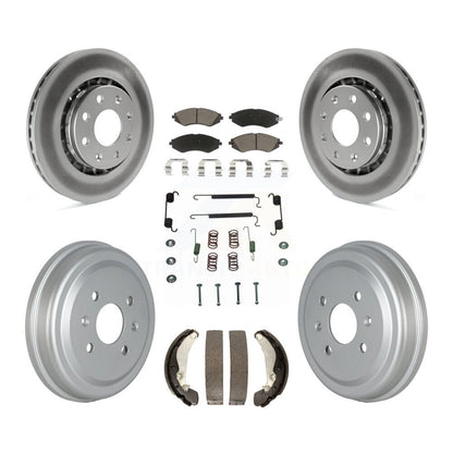 [Avant + Arrière] Kit de disque (revêtu) et plaquette (céramique) de frein pour Chevrolet Aveo Spark Aveo5 Pontiac G3 Suzuki Wave Wave5 Swift+ KGC-101905