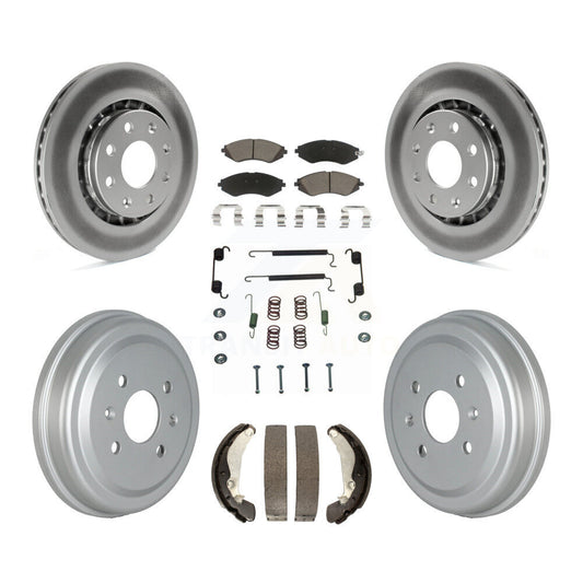 [Avant + Arrière] Kit de disque (revêtu) et plaquette (céramique) de frein pour Chevrolet Aveo Spark Aveo5 Pontiac G3 Suzuki Wave Wave5 Swift+ KGC-101905