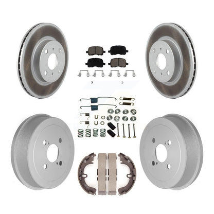 [Avant + Arrière] Kit de disque (revêtu) et plaquette (céramique) de frein pour Toyota Corolla Chevrolet Prizm KGC-101907