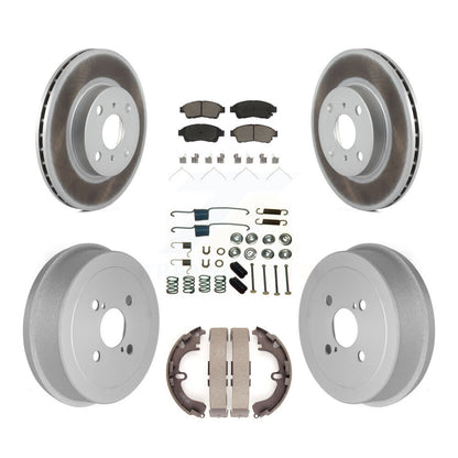 [Avant + Arrière] Kit de disque (revêtu) et plaquette (céramique) de frein pour 1993-1997 Toyota Corolla Geo Prizm KGC-101908