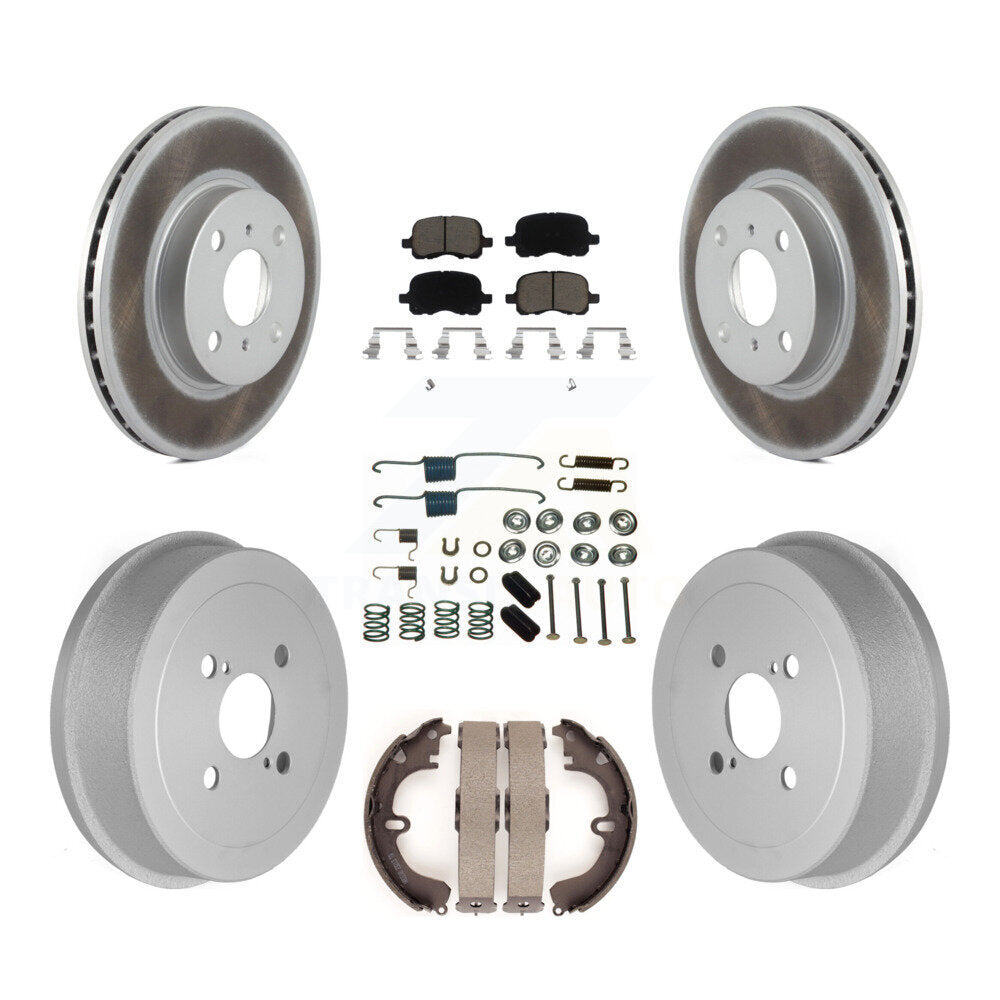 [Avant + Arrière] Kit de disque (revêtu) et plaquette (céramique) de frein pour Toyota Corolla KGC-101909