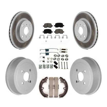 [Avant + Arrière] Kit de disque (revêtu) et plaquette (céramique) de frein pour Toyota Corolla KGC-101909