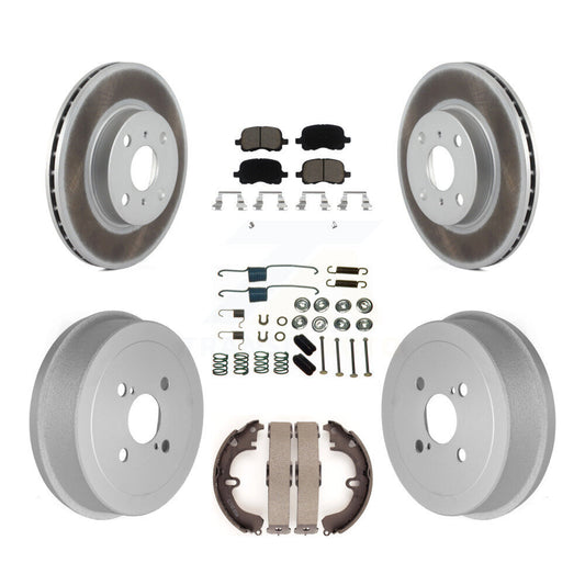 [Avant + Arrière] Kit de disque (revêtu) et plaquette (céramique) de frein pour Toyota Corolla KGC-101909