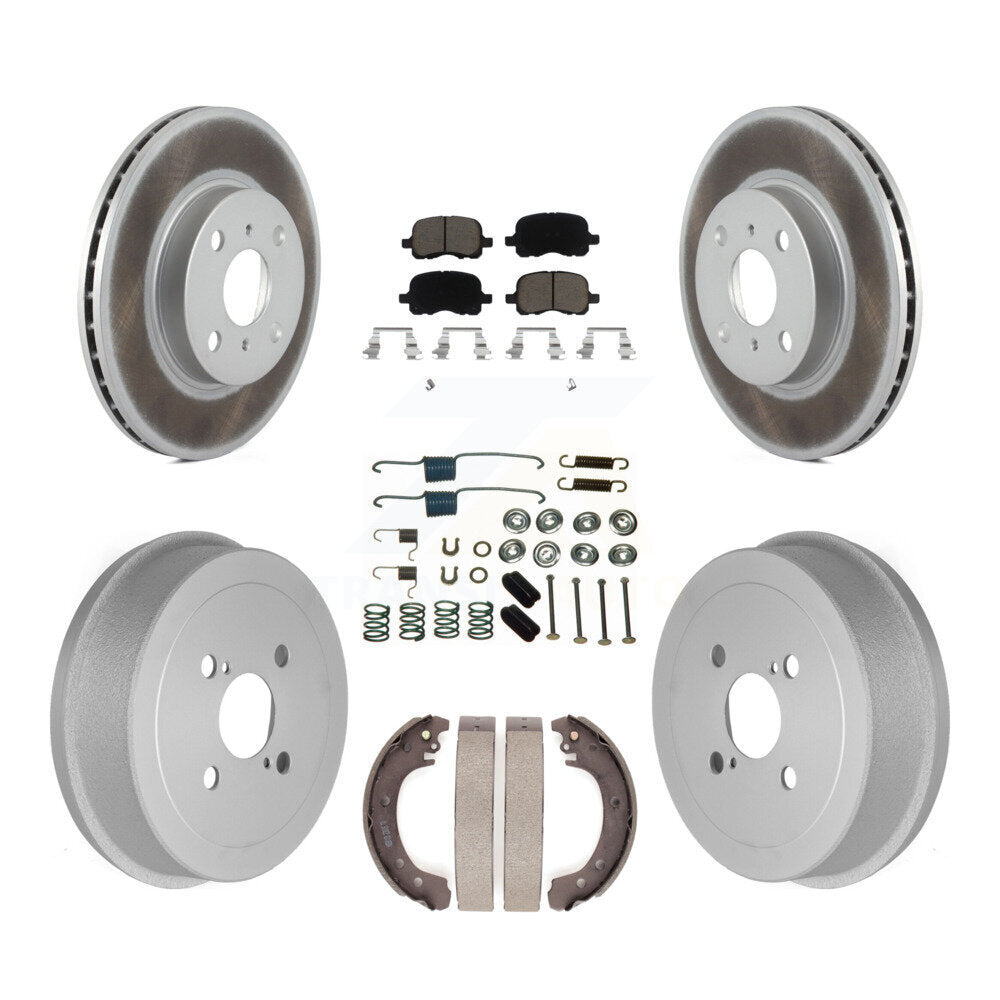 [Avant + Arrière] Kit de disque (revêtu) et plaquette (céramique) de frein pour 2002 Toyota Corolla From 04 02 KGC-101910