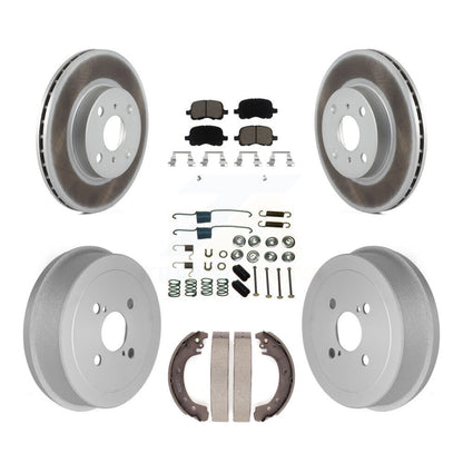 [Avant + Arrière] Kit de disque (revêtu) et plaquette (céramique) de frein pour 2002 Toyota Corolla From 04 02 KGC-101910