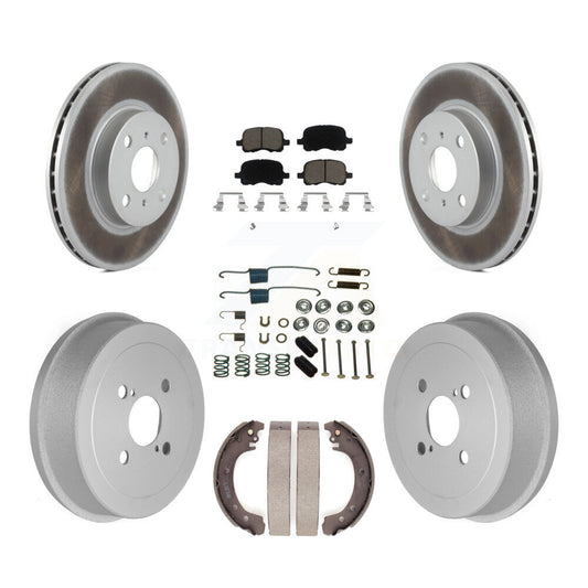 [Avant + Arrière] Kit de disque (revêtu) et plaquette (céramique) de frein pour 2002 Toyota Corolla From 04 02 KGC-101910