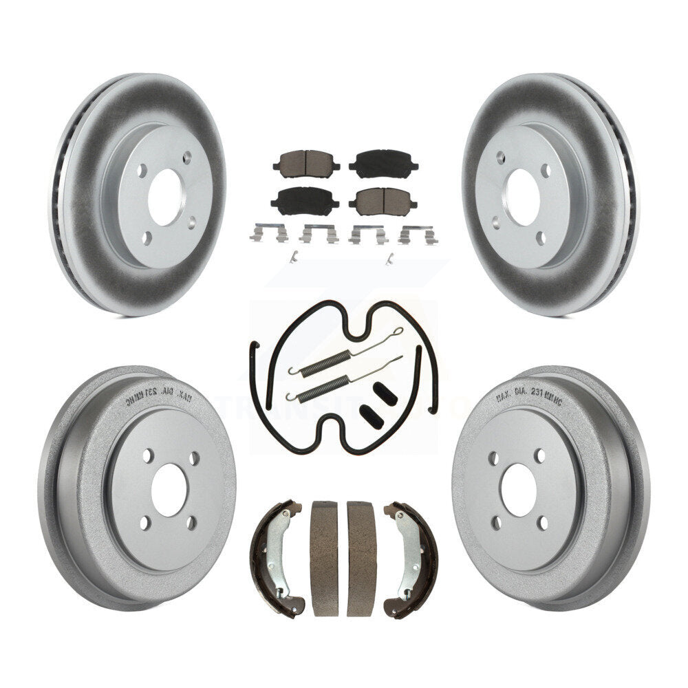 [Avant + Arrière] Kit de disque (revêtu) et plaquette (céramique) de frein pour Chevrolet Cobalt Saturn Ion Pontiac Pursuit KGC-101915