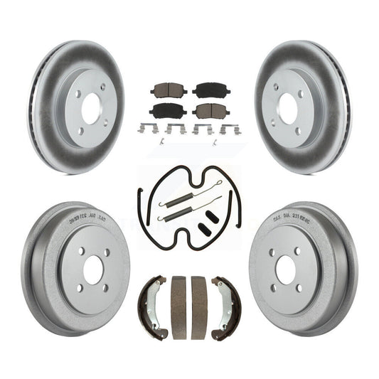 [Avant + Arrière] Kit de disque (revêtu) et plaquette (céramique) de frein pour Chevrolet Cobalt Saturn Ion Pontiac Pursuit KGC-101915