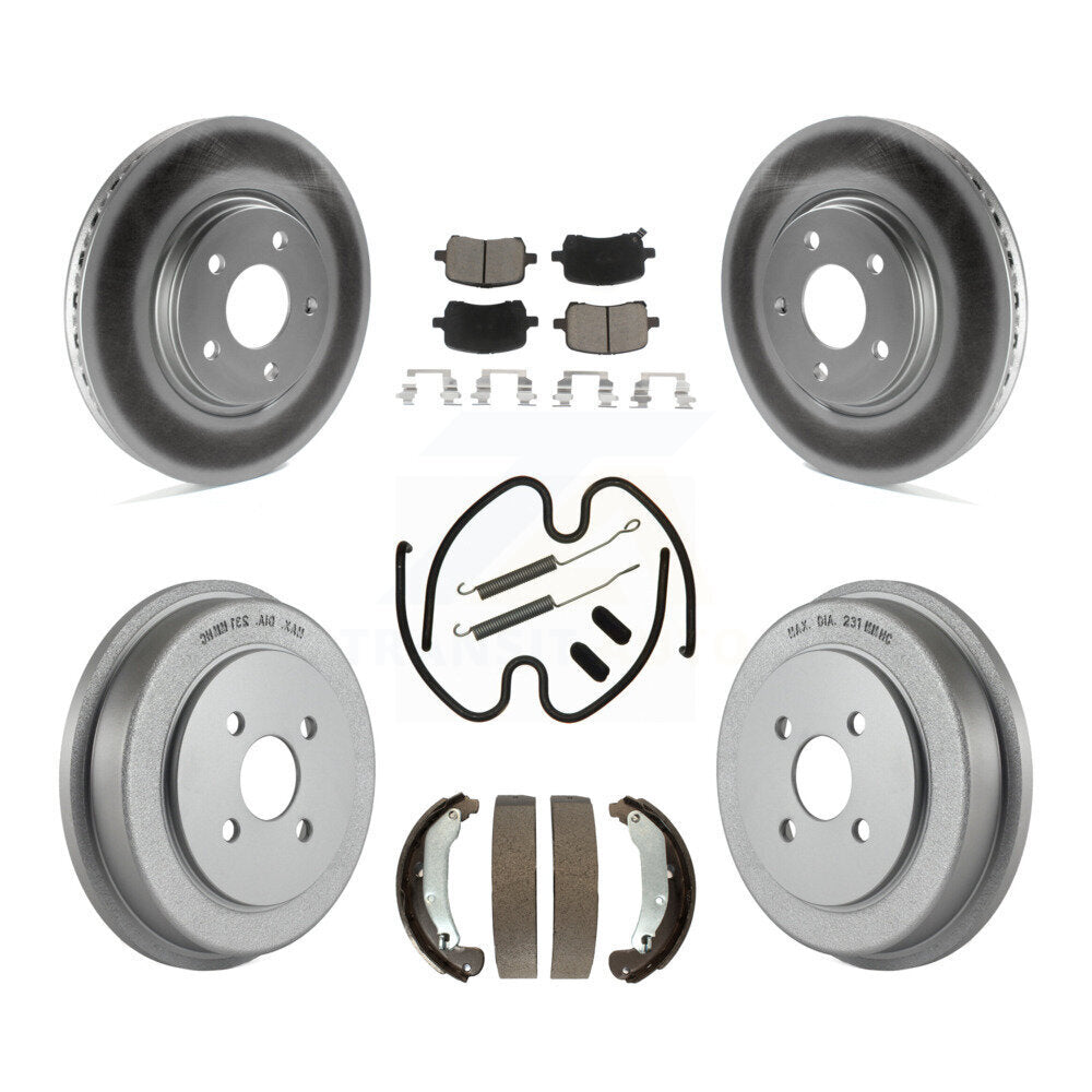 [Avant + Arrière] Kit de disque (revêtu) et plaquette (céramique) de frein pour 2006 Pontiac Pursuit avec Brakes KGC-101917