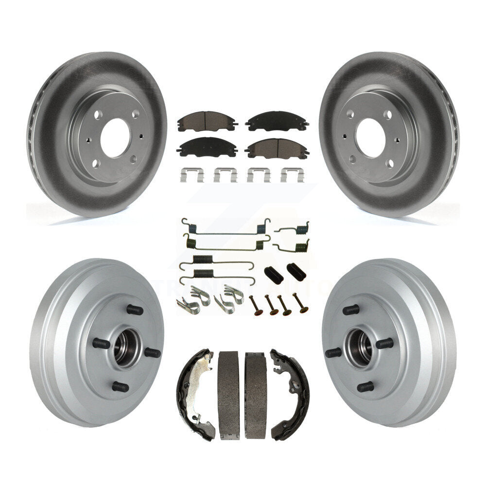 [Avant + Arrière] Kit de disque (revêtu) et plaquette (céramique) de frein pour 2009-2011 Ford Focus KGC-101921