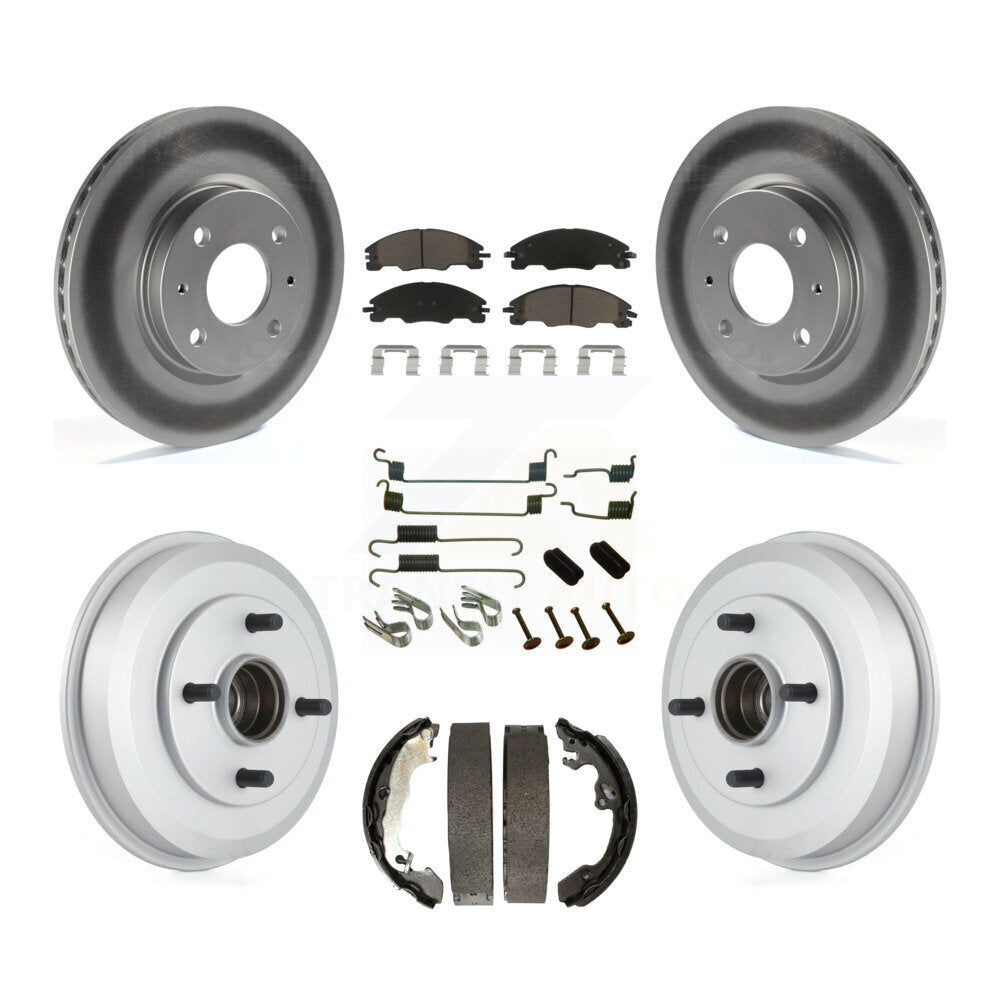 [Avant + Arrière] Kit de disque (revêtu) et plaquette (céramique) de frein pour 2008 Ford Focus Wheel Bearing Includes KGC-101923