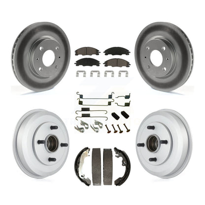 [Avant + Arrière] Kit de disque (revêtu) et plaquette (céramique) de frein pour 2008 Ford Focus Wheel Bearing Includes KGC-101923