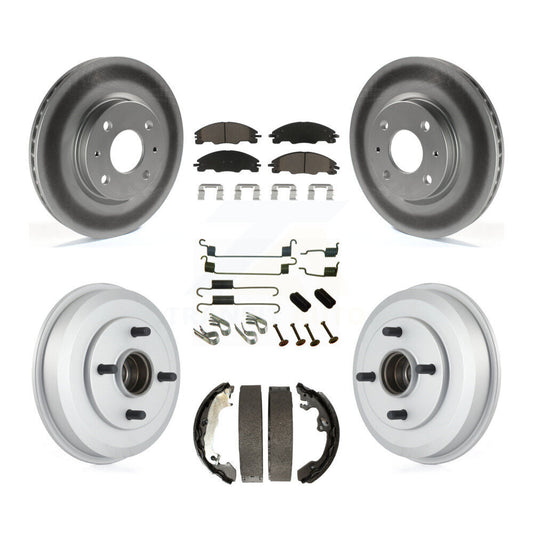 [Avant + Arrière] Kit de disque (revêtu) et plaquette (céramique) de frein pour 2008 Ford Focus Wheel Bearing Includes KGC-101923