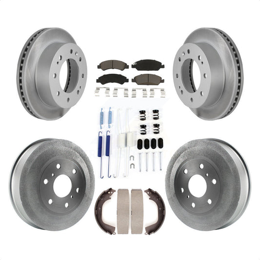 [Avant + Arrière] Kit de disque (revêtu) et plaquette (céramique) de frein pour 2011 Chevrolet Silverado 1500 Hybrid KGC-101925 par Transit Auto