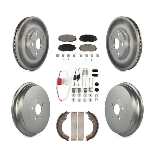 [Avant + Arrière] Kit de disque (revêtu) et plaquette (céramique) de frein pour Toyota Corolla KGC-101926