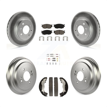 [Avant + Arrière] Kit de disque (revêtu) et plaquette (céramique) de frein pour Hyundai Accent Kia Rio Rio5 KGC-101927 par Transit Auto