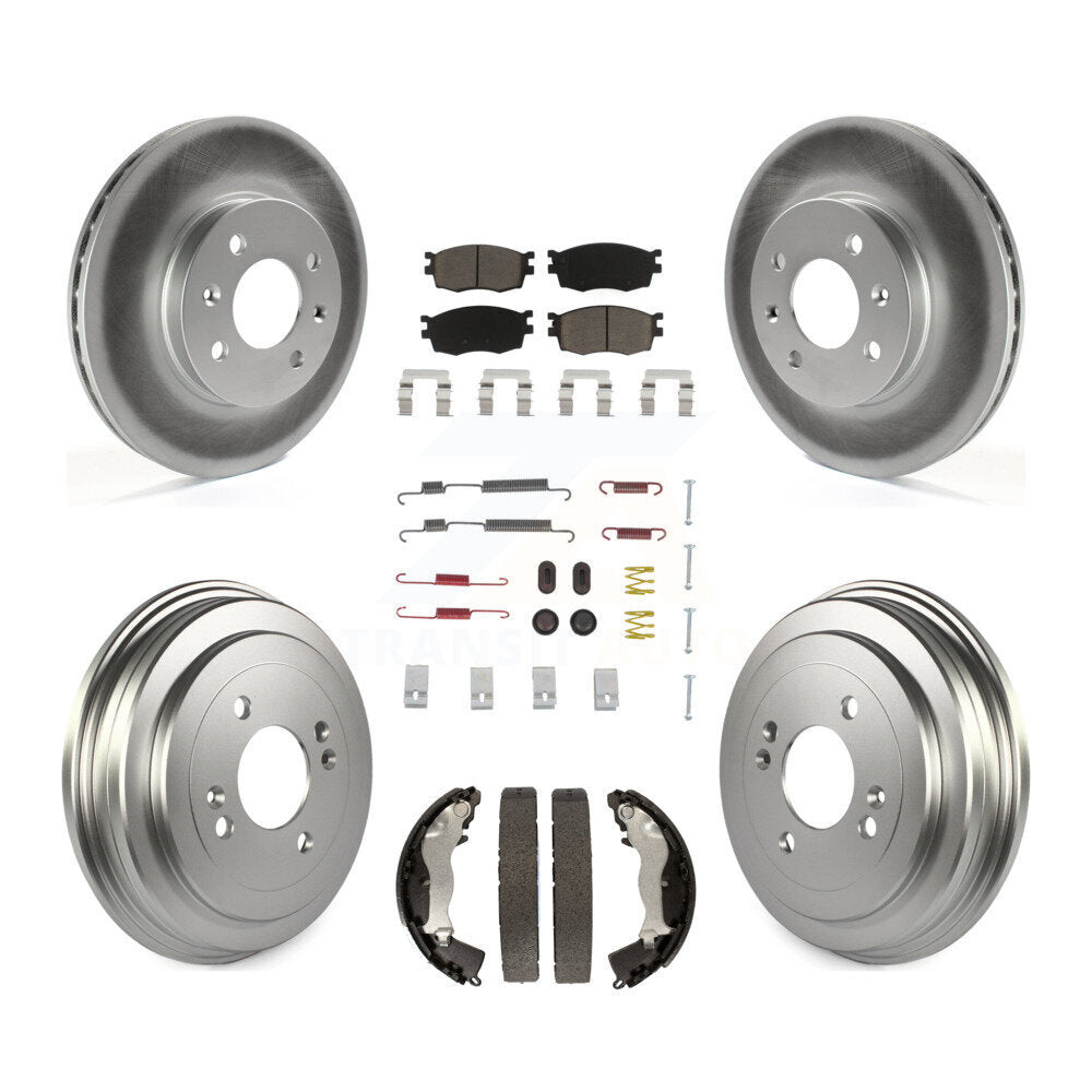[Avant + Arrière] Kit de disque (revêtu) et plaquette (céramique) de frein pour Hyundai Accent Kia Rio Rio5 KGC-101927