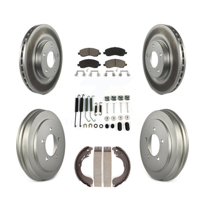 [Avant + Arrière] Kit de disque (revêtu) et plaquette (céramique) de frein pour Jeep Patriot Compass Dodge Caliber Chrysler Sebring Avenger KGC-101928