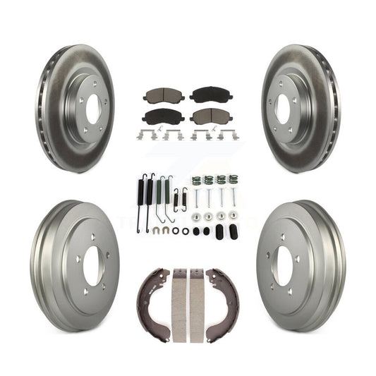 [Avant + Arrière] Kit de disque (revêtu) et plaquette (céramique) de frein pour Jeep Patriot Compass Dodge Caliber Chrysler Sebring Avenger KGC-101928