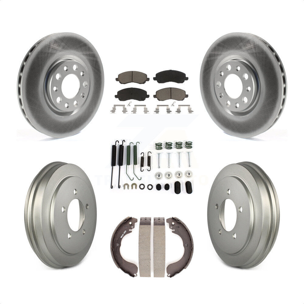 [Avant + Arrière] Kit de disque (revêtu) et plaquette (céramique) de frein pour 2017 Jeep Compass rear brakes avec 305mm Diameter Rotor KGC-101931 par Transit Auto