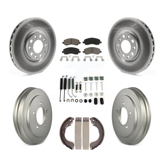 [Avant + Arrière] Kit de disque (revêtu) et plaquette (céramique) de frein pour 2017 Jeep Compass rear brakes avec 305mm Diameter Rotor KGC-101931 par Transit Auto