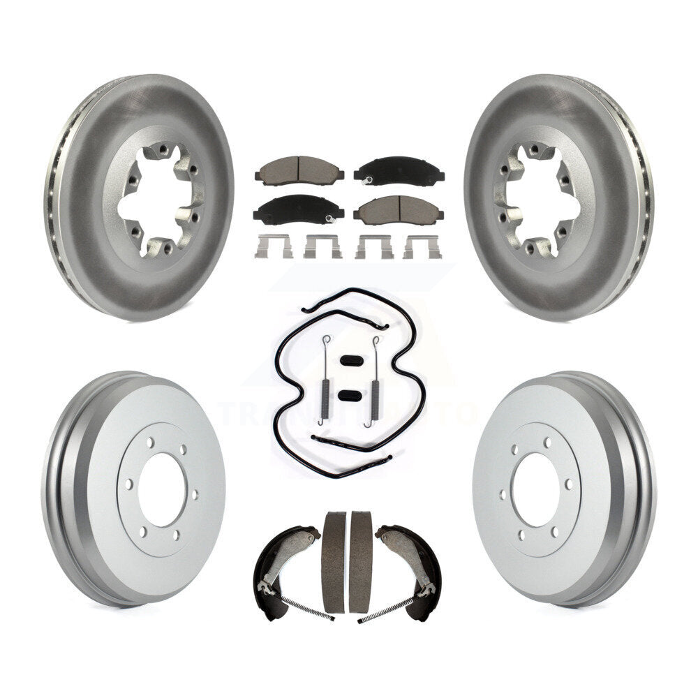[Avant + Arrière] Kit de disque (revêtu) et plaquette (céramique) de frein pour Chevrolet Colorado GMC Canyon Isuzu i-290 i-280 i-370 i-350 KGC-101933