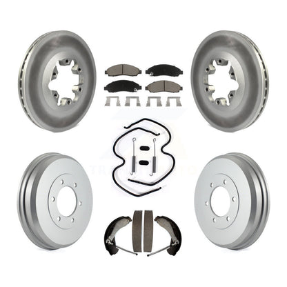 [Avant + Arrière] Kit de disque (revêtu) et plaquette (céramique) de frein pour Chevrolet Colorado GMC Canyon Isuzu i-290 i-280 i-370 i-350 KGC-101933