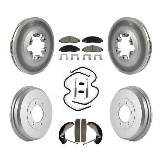 [Avant + Arrière] Kit de disque (revêtu) et plaquette (céramique) de frein pour Chevrolet Colorado GMC Canyon Isuzu i-290 i-280 i-370 i-350 KGC-101933