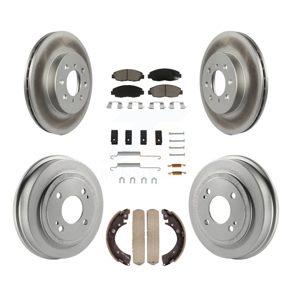 [Avant + Arrière] Kit de disque (revêtu) et plaquette (céramique) de frein pour Honda Civic Acura EL KGC-101935