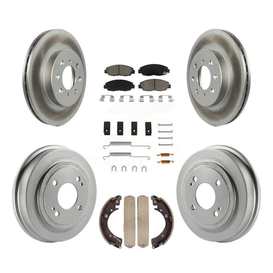 [Avant + Arrière] Kit de disque (revêtu) et plaquette (céramique) de frein pour Honda Civic Acura EL KGC-101935