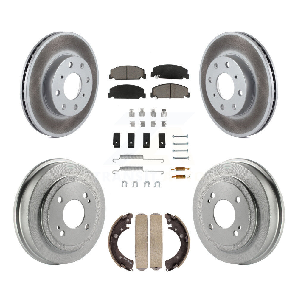 [Avant + Arrière] Kit de disque (revêtu) et plaquette (céramique) de frein pour Honda Civic KGC-101936