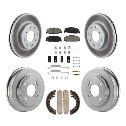 [Avant + Arrière] Kit de disque (revêtu) et plaquette (céramique) de frein pour Honda Civic KGC-101936