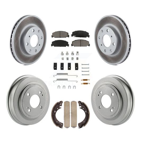 [Avant + Arrière] Kit de disque (revêtu) et plaquette (céramique) de frein pour Honda Civic KGC-101936