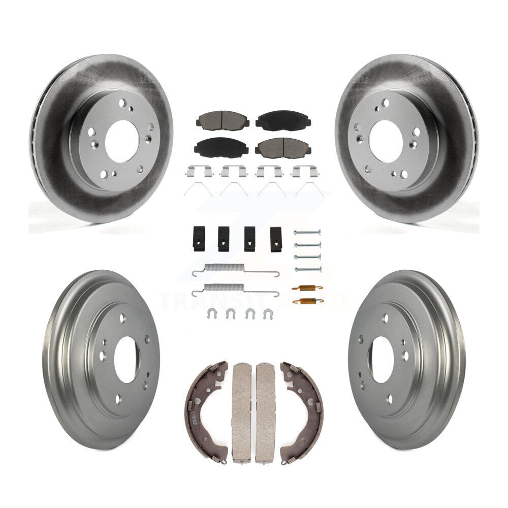 [Avant + Arrière] Kit de disque (revêtu) et plaquette (céramique) de frein pour Honda Civic KGC-101937