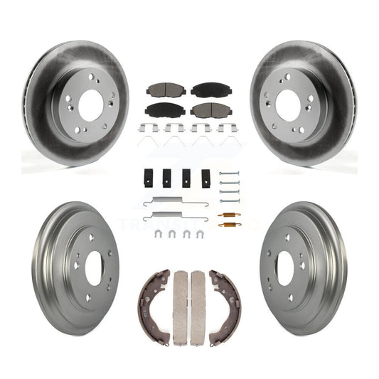[Avant + Arrière] Kit de disque (revêtu) et plaquette (céramique) de frein pour Honda Civic KGC-101937