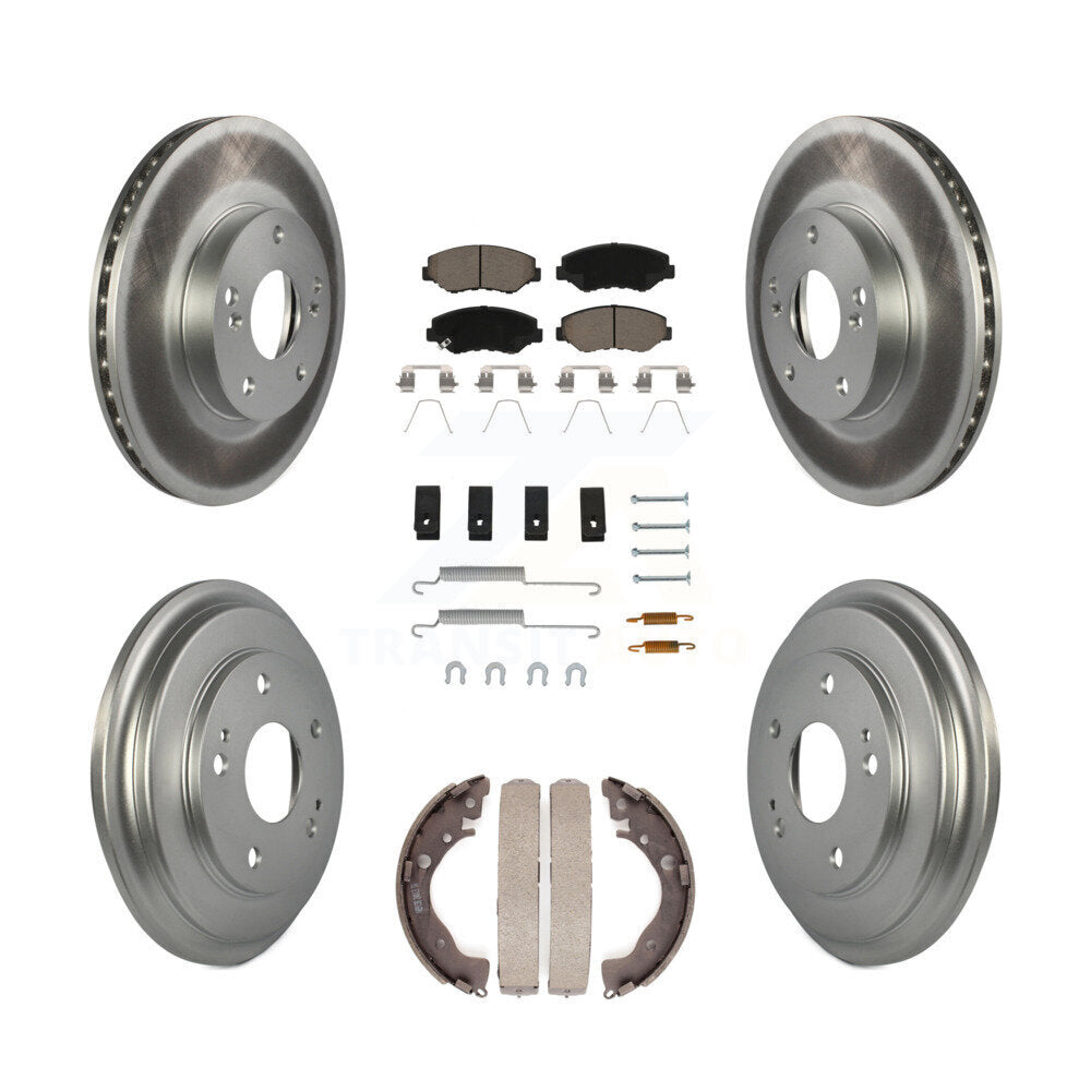[Avant + Arrière] Kit de disque (revêtu) et plaquette (céramique) de frein pour Honda Civic KGC-101938