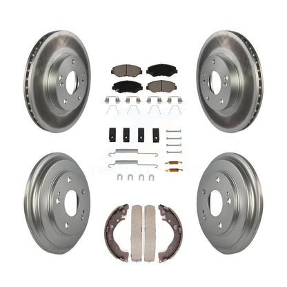 [Avant + Arrière] Kit de disque (revêtu) et plaquette (céramique) de frein pour Honda Civic KGC-101938