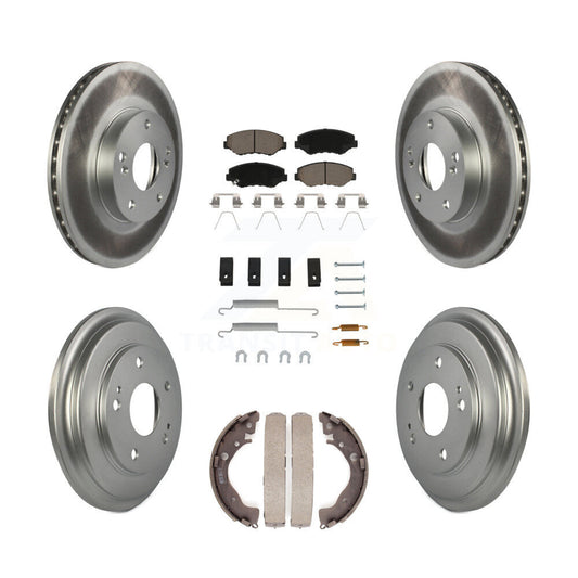 [Avant + Arrière] Kit de disque (revêtu) et plaquette (céramique) de frein pour Honda Civic KGC-101938