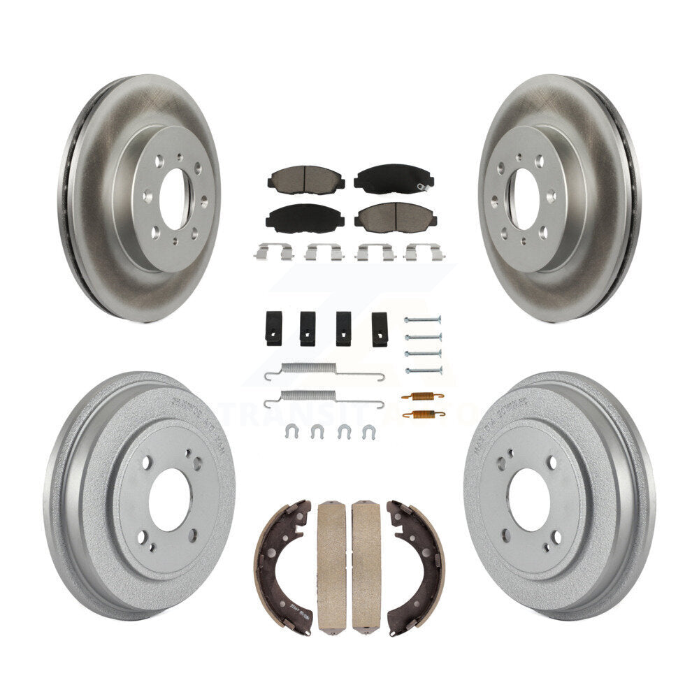 [Avant + Arrière] Kit de disque (revêtu) et plaquette (céramique) de frein pour Honda Civic KGC-101940