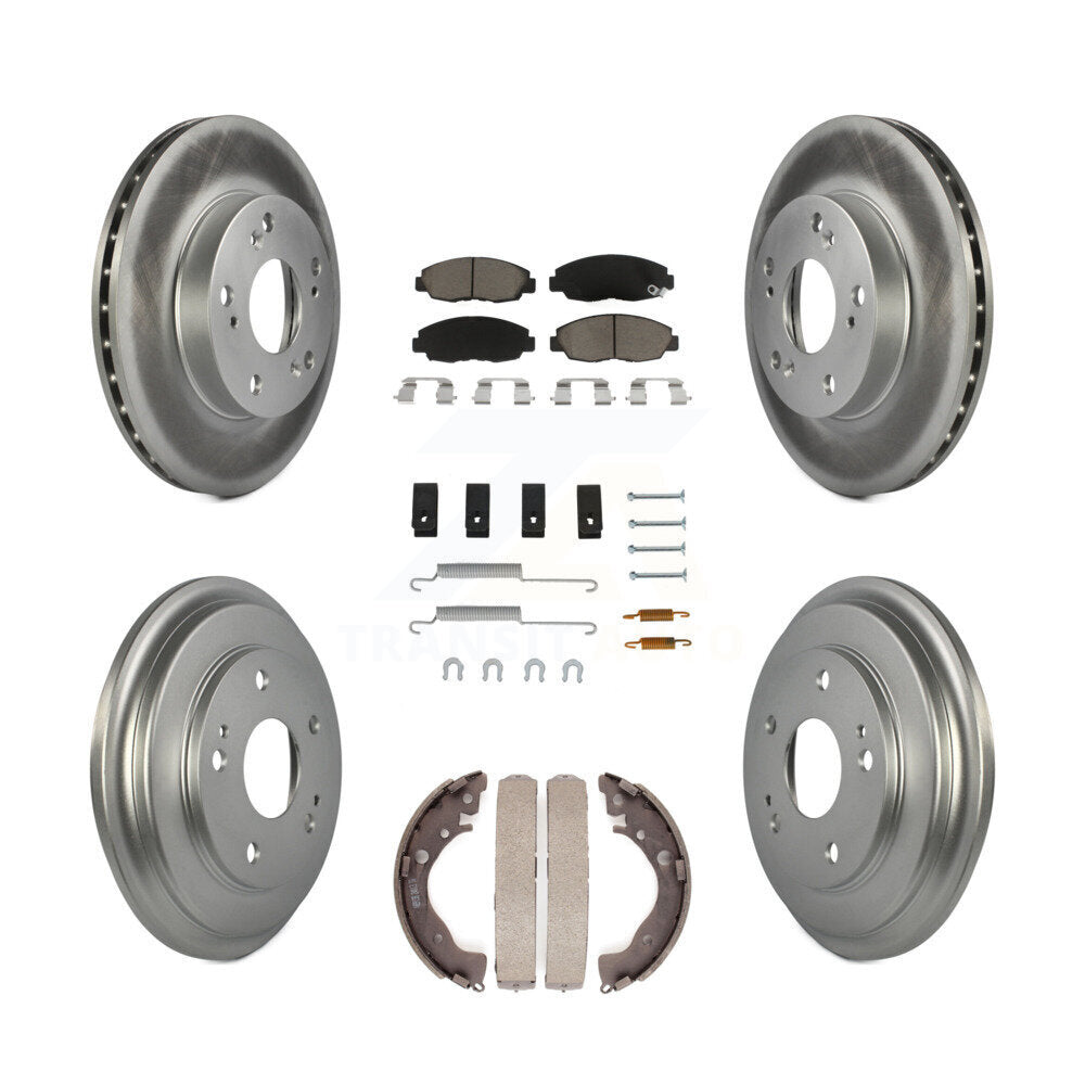 [Avant + Arrière] Kit de disque (revêtu) et plaquette (céramique) de frein pour Honda Civic KGC-101942