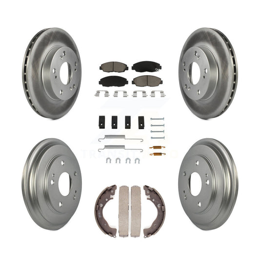 [Avant + Arrière] Kit de disque (revêtu) et plaquette (céramique) de frein pour Honda Civic KGC-101942