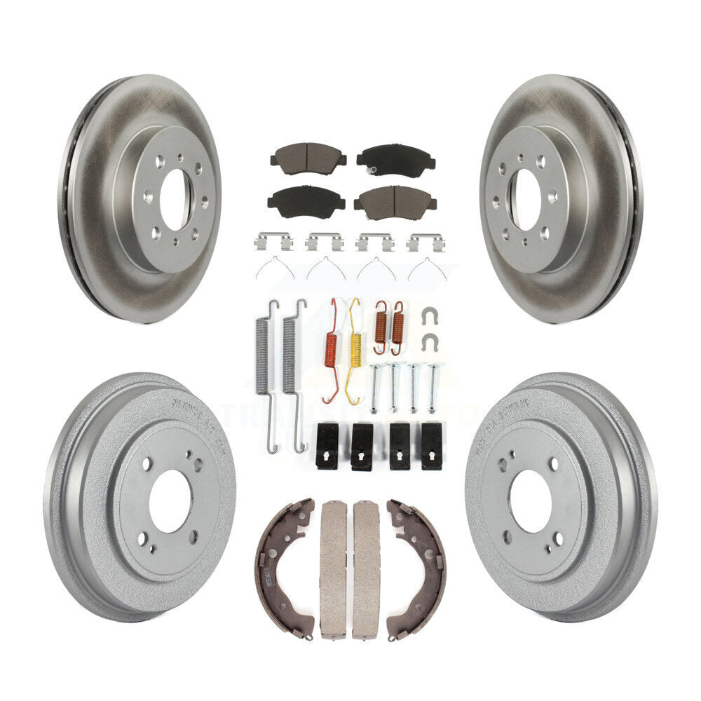 [Avant + Arrière] Kit de disque (revêtu) et plaquette (céramique) de frein pour Honda Fit KGC-101947