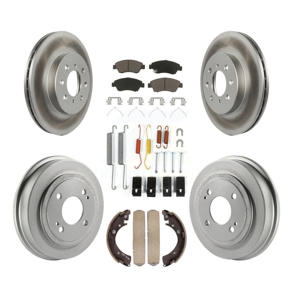 [Avant + Arrière] Kit de disque (revêtu) et plaquette (céramique) de frein pour 2007-2008 Honda Fit KGC-101948