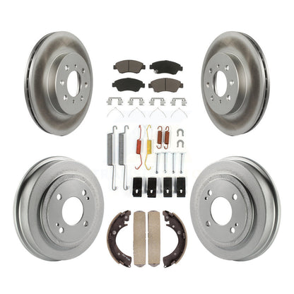 [Avant + Arrière] Kit de disque (revêtu) et plaquette (céramique) de frein pour 2007-2008 Honda Fit KGC-101948